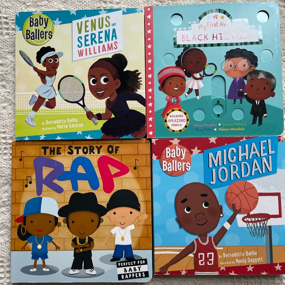 4 Silver Dolphin books.Michael Jordan,Story of Rap,Black History,William sisters